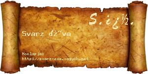 Svarz Éva névjegykártya